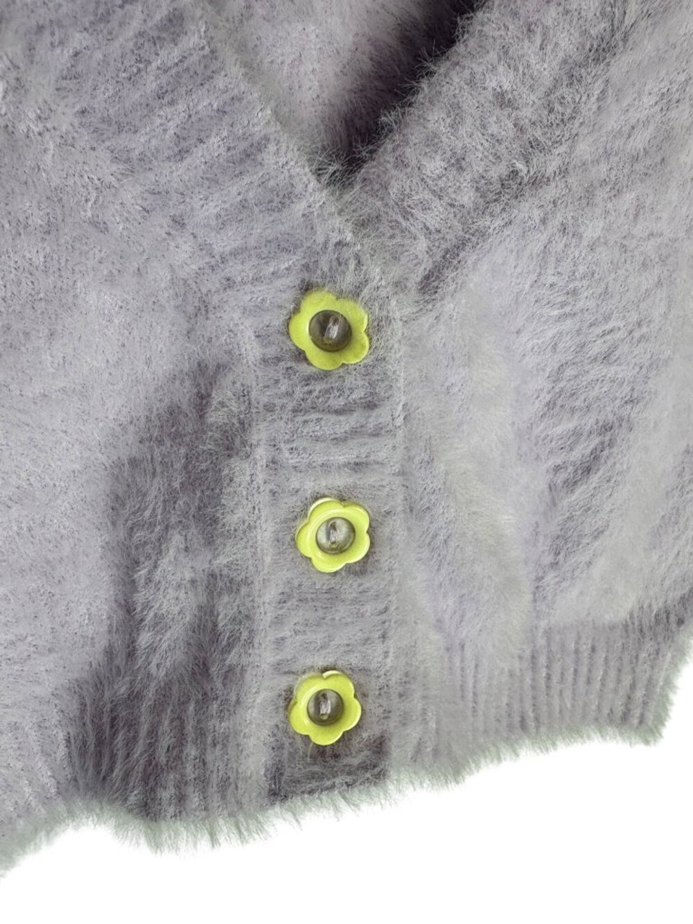 For Love and Lemons Devon Cropped Cardigan Lavender Purple-sz XS - Picture 7 of 8